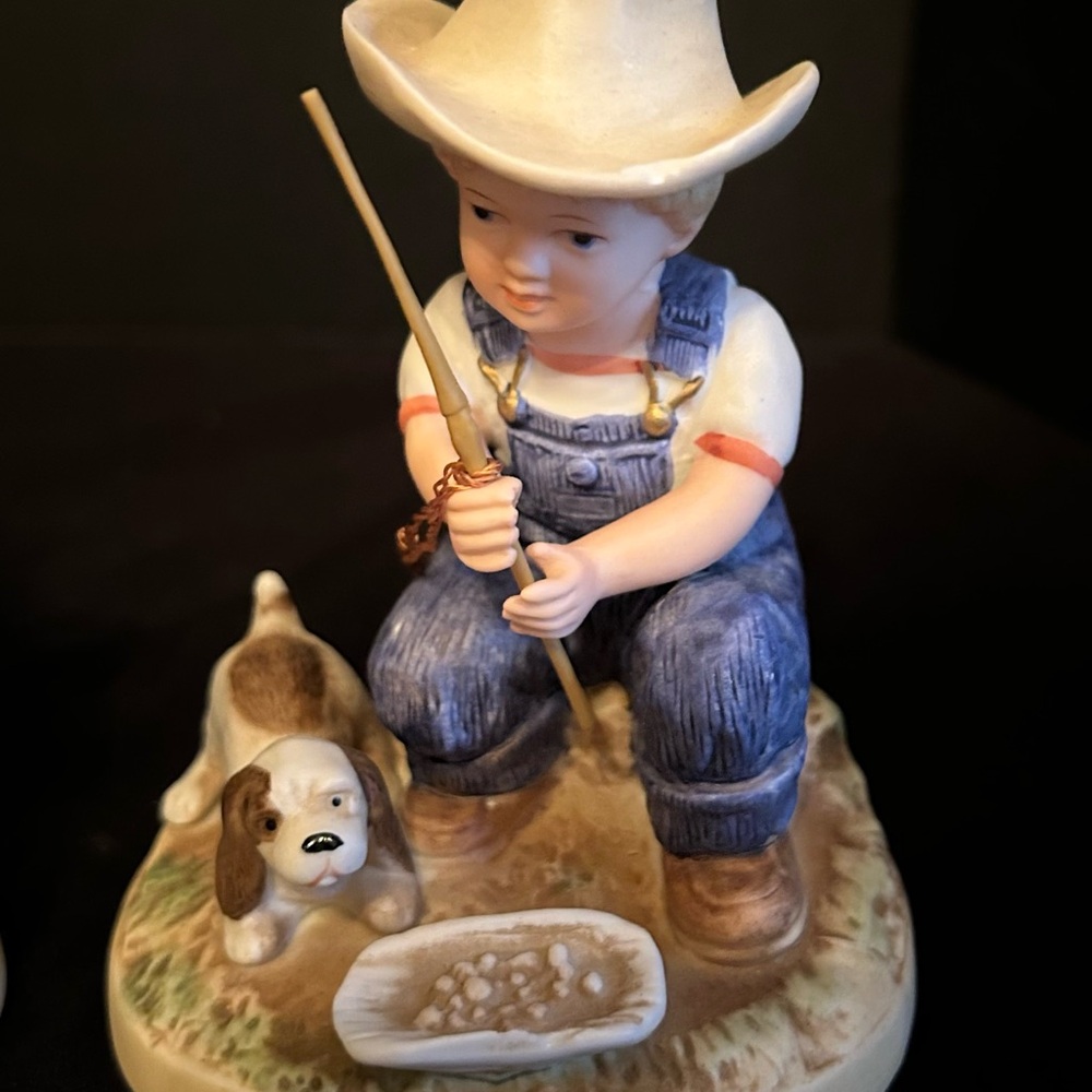 Denim Days Figurine #1504 After Chores By Homco 1985  Home Interiors - Picture 8 of 10